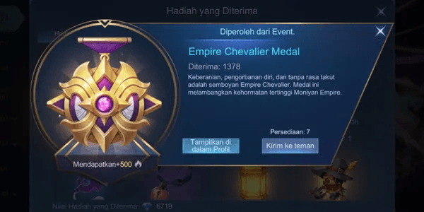 Empire Chevalier Medal