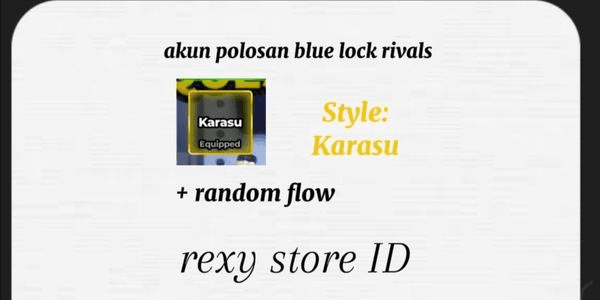 Gambar Product Account plain blue lock rivals | karasu (style)