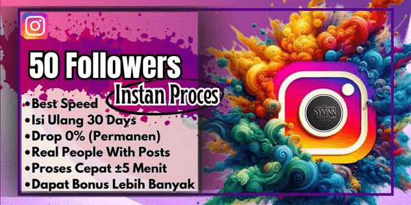 Gambar Product 50 Instagram Followers Permanent (Instant)