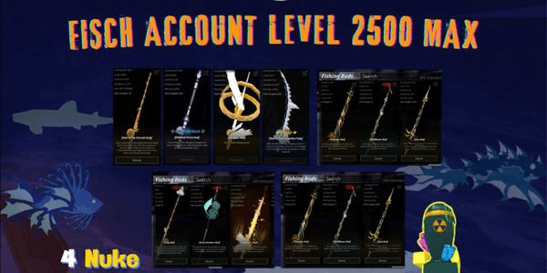 Gambar Product Fisch | Account Level 2500 Max | Seraphic+ROTFF+All Rod Sea 2+All Mariana Rod+All Atlantis Rod+684M C$ | Limited - Fast Delivery