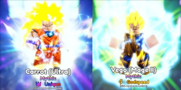 Gambar Product Akun Anime Adventure Unique Goku + Godspeed Vego unlock Bulby+CEO+IDOL