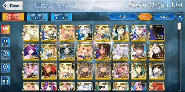 Gambar Product [NA] Akun FGO NA 14 SSR (16 WNP)