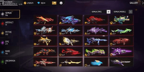 Gambar Product EVO FULL, SULTAN ACCOUNT, GALLANT, MANY YOUTUBER SETS, DREAM ACCOUNT, PERFECT FOR CONTENT CREATION, JJ, OR SHOWING OFF, 100% REAL ACCOUNT SAFE, ANTI HACK BACK