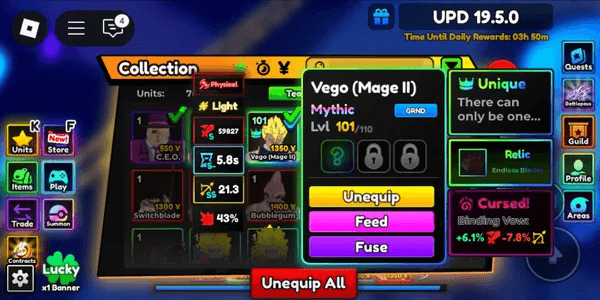 Unique Vego Account | Anime Adventure