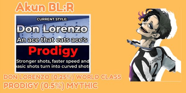 Gambar Product DON LORENZO + PRODIGY || AKUN BLUE LOCK: RIVAL RBL