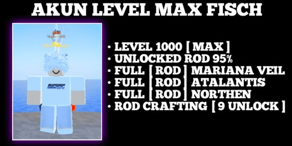 Gambar Product AKUN LEVEL 1000 [ MAX ] || FISCH