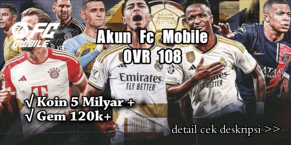 Gambar Product Akun Fc mobile OVR 108 | koin dan gem banyak