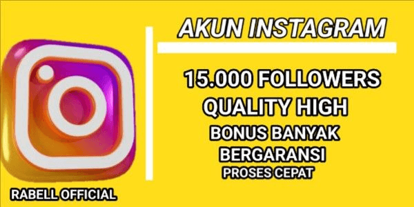 Gambar Product Akun 15.000 Followers Permanen Quality [ BONUS BANYAK ]
