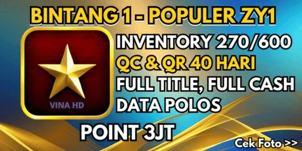 Gambar Product Star 1 INVENT 270/600 + QC QR 40 Days POPULAR, PLAIN DATA & FULL TITLE (ZY1)