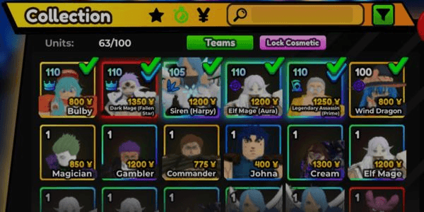 Gambar Product Akun GG Unique Dark Mage SSS Team Full limit break + Timbun portal