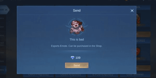 Gambar Product Gift Emote Mobile Legends (109dm)