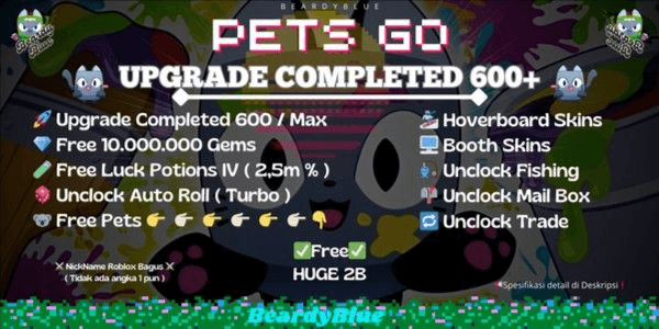 Gambar Product Account Pets Go | Upgrade Completed 600+ | Unlocked Trade & Booth | Pengiriman Instan