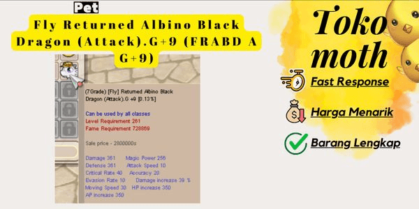 Gambar Product Fly Returned Albino Black Dragon (Attack).G+9 (FRABD A G+9)