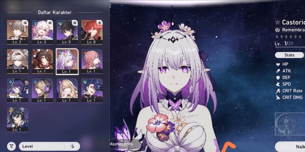 Gambar Product Super Rare Account | Starter Castorice Fugue Firefly | Selector Ruan Mei/Luocha | TL 4 | ASIA SERVER | Login Google Only