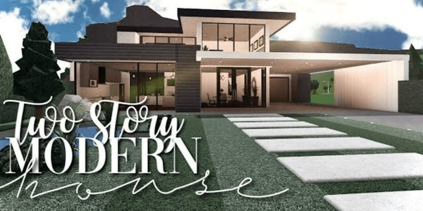 Gambar Product Two Story Modern House ۶ৎ 140K ۶ৎBLOXBURG HOUSE ۶ৎ