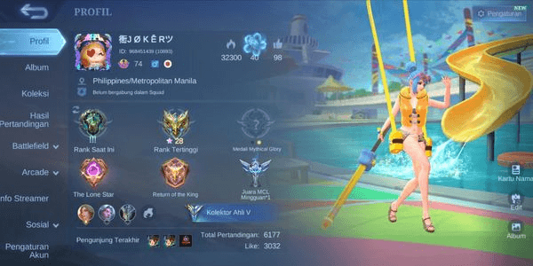 Gambar Product HERO 117 SKIN 147 EMBLEM ALL MAX COLLECTOR NATALIA LIMIT ROGER EPIC GUSION YI SUN-SHIN KAGURA ESMERALDA MOSKOV CHANGE FREYA ZILONG KIMMY RAFAELA DLL