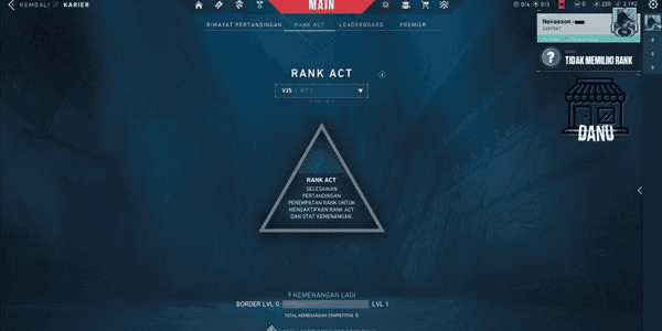 Gambar Product Valorant Akun Smurf Lv 20+ Unrank