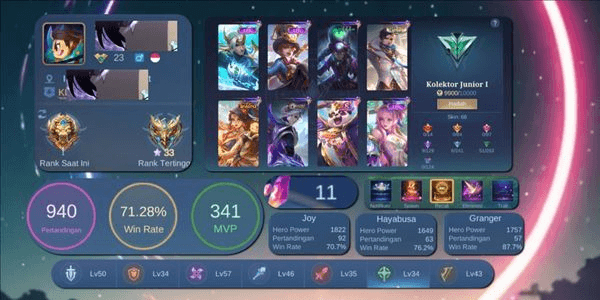 Gambar Product AKUN MLBB MURAH WR BAGUS SKIN KEREN