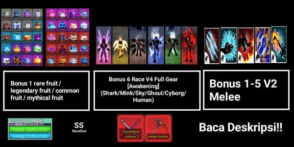 Gambar Product Akun Level Max 6 Race V4 Full Gear AWAKENING