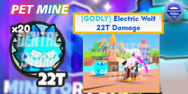 Gambar Product [Godly] Electric Wolf Bonus++ |Dental Store| Pet Mine