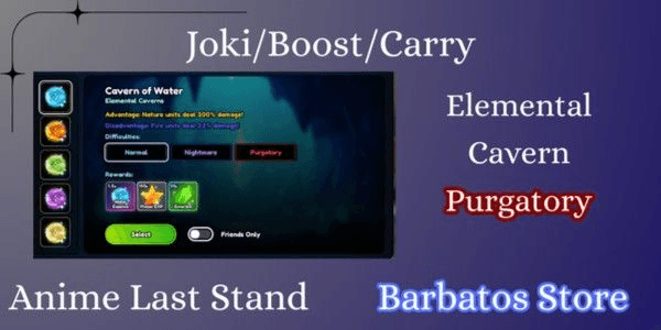 Gambar Product Anime Last Stand 100 Elemental Cavern (All Element)┃Joki/Boost and Carry┃Fast Response and Delivery┃100% Safe┃