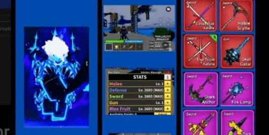 Gambar Product AKUN BLOX FRUIT LEVEL MAX, ALREADY HAS V4 SHARK, CDK, TTK, HALLOW SCYTHE, SOUL GUITAR, DRAGON STORM, DRAGON HEART, SHARK ANCHOR (READ DESCRIPTION)