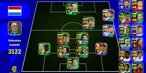 Gambar Product Akun efootball, bergaransi, kekuatan 3000+, manager on, reg indo
