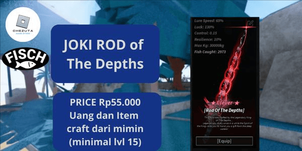 Gambar Product Joki ROTD / Rod of the Depth