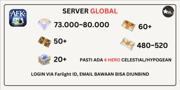 Gambar Product AFK JOURNEY ACCOUNT, STOCKPILE OF AFK JOURNEY ACCOUNTS