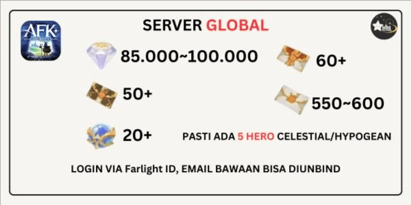Gambar Product AFK JOURNEY ACCOUNT, STOCKPILE OF AFK JOURNEY ACCOUNTS