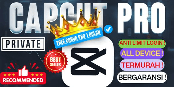 Gambar Product CAPCUT PRO PRIVATE 1 MONTH CHEAPEST!