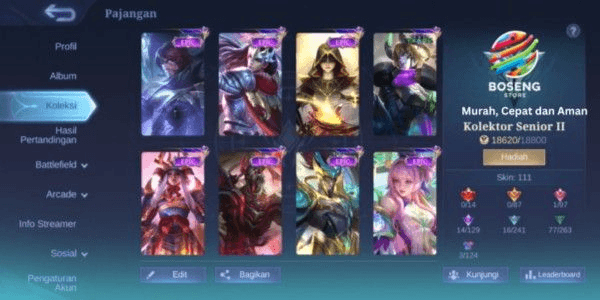 Gambar Product CHEAP ML ACCOUNT AFFORDABLE PRICE MANY SKINS 111