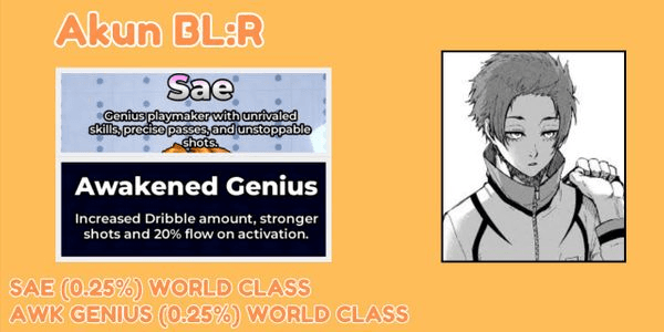 Gambar Product SAE + AWAKEN GENIUS || BLUE LOCK RIVAL RBL