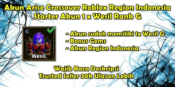 Gambar Product Akun Starter Arise Crossover RBL Region Indonesia 1x Shadow Rank G