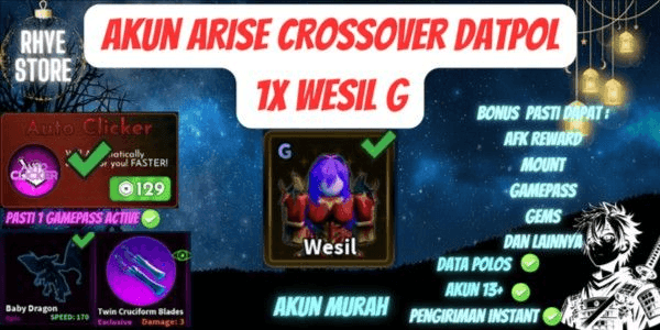 Gambar Product Akun Arise Crossover Wesil G