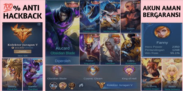 Gambar Product SKIN 536!! BERSKIN 3 LEGEND, 1 ASPIRANT, 2 KUNGFU PANDA, 2 TRANSFORMERS, 3 COLECTOR, 3 KOF, 2 PRIME, 10 LUCKYBOX, 11 ZODIAC, 50 EPIC/899 DIAMOND