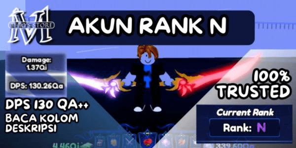 Gambar Product AKUN RANK N DPS TOTAL 130Qa ++ | ARISE CROSSOVER