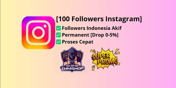 Gambar Product Account 100 Followers Instagram Indonesia Active