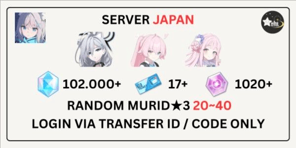 Gambar Product (BA JP) BLUE ARCHIVE GACHA ACCOUNT, STACKED ACCOUNT, ABUNDANT PYROX