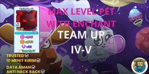 RAINBOW SHOCK MAX LVL ENCHANT TEAM UP IV-V - Bubble Gum Infinity Simulator