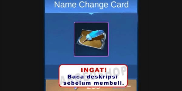 Gambar Product Name Change Card