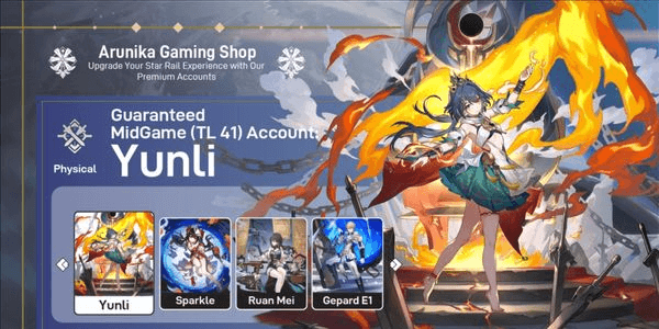 Gambar Product AKUN MIDGAME - YUNLI + SPARKLE + RUAN MEI + GEPARD E1 || FULL DETAILS CHECK DESCRIPTION [ASIA]