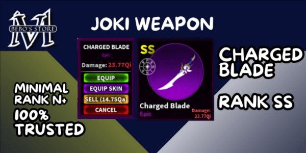 Gambar Product JOKI WEAPON CHARGED BLADE RANK SS (MINIMUM RANK N+)