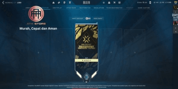 Gambar Product Valorant Account Rank Platinum 2 Many Skins Neo Frontier Bundle & Full Agents