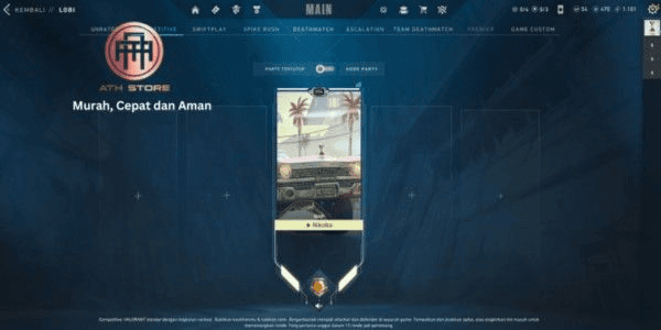 Gambar Product Valorant Account Rank Gold 2 Many Skins Glitch Pop Bundle & Full Agents