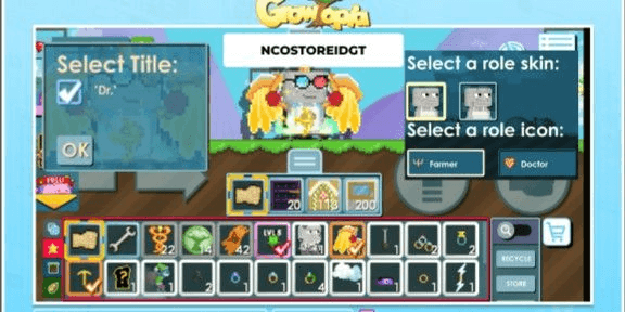 Gambar Product Akun Growtopia Dr Title + 2 Role max + Role Farmer Max + Role Surgery Max + Golden Pickaxe | ncostoreidgt