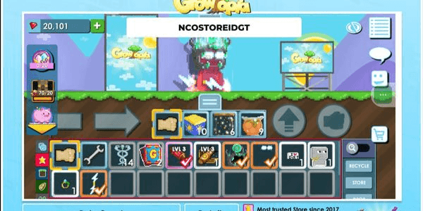 Gambar Product Akun Growtopia Focused Eyes + Conquest Helmet + Ancestral Lens of Riches + Ancestral Totem Of Wisdom + Super Supporter | ncostoreidgt