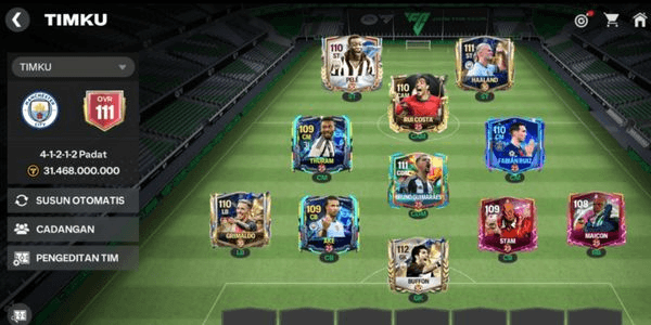 Gambar Product ACCOUNT OVR 111, FULL EVO RED/GOLD, STRONGEST ST DUO, LEVEL 25-30, COIN ASSETS 1.1M, OVERPOWERED ACCOUNT AND READY TO PLAY.