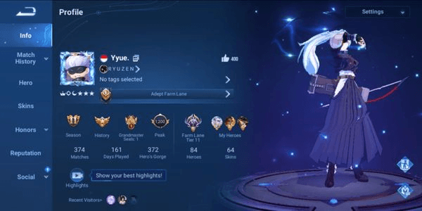 Gambar Product AKUN HOK RANK TINGGI & SKIN SULTAN