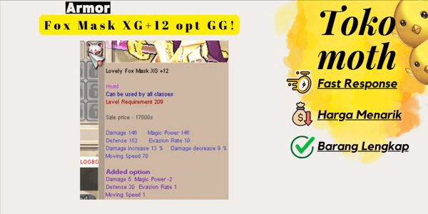 Gambar Product (Best Headgear) Fox Mask XG+12 opt GG!
